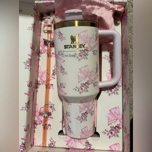 Love-Shack-Fancy x Stanley Tumbler 40oz Rosa Beaux Pink Stainless Steel Cup